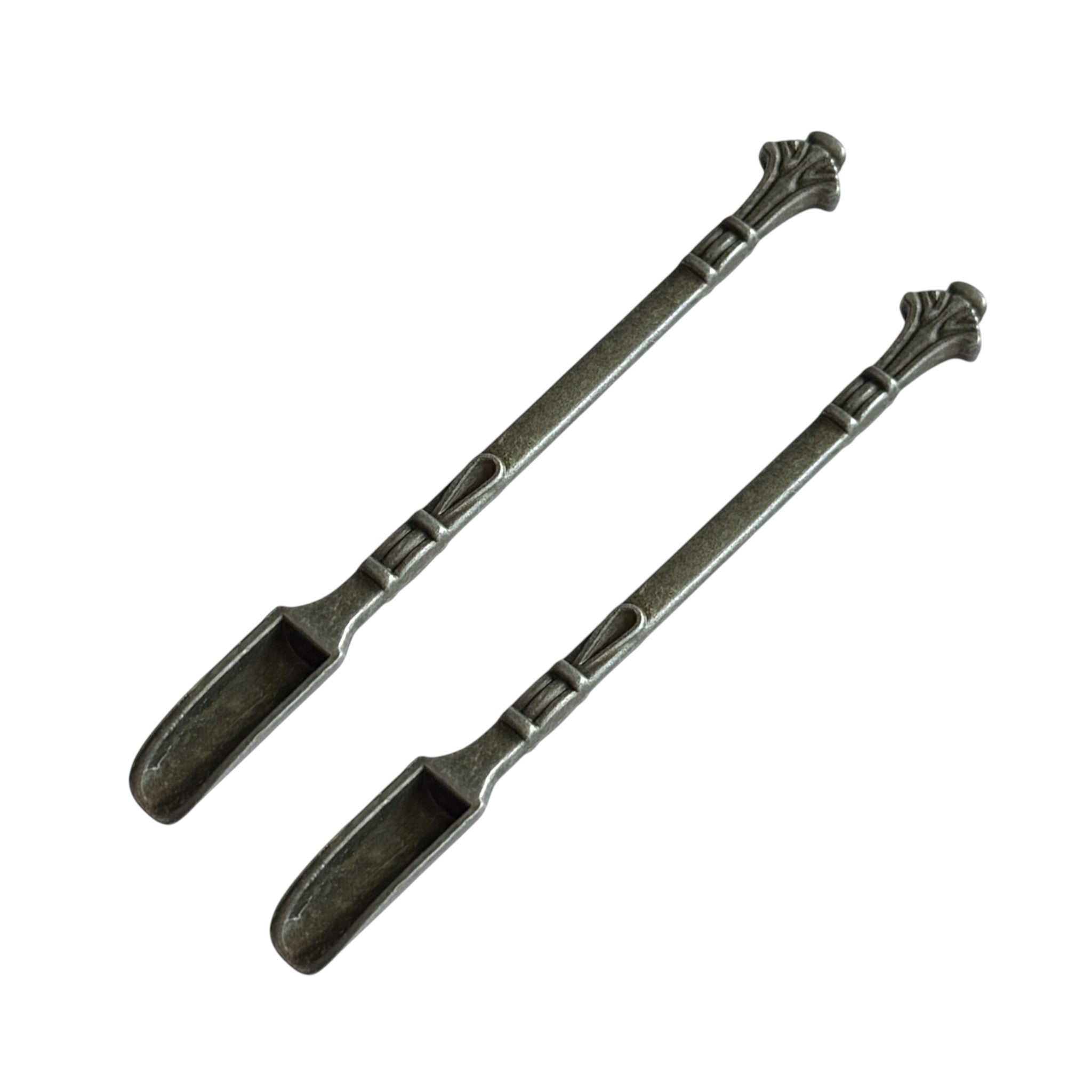 2x Mini-Löffel (80 mm) Stilvolles & praktisches Accessoire - robust & elegant - in Eisenoptik