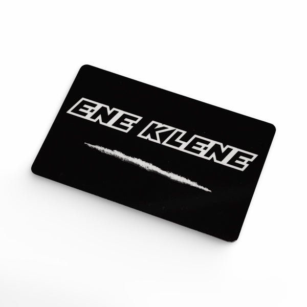 Carte "Ene Klene 1" au format carte EC/carte d'identité pour tabac à priser - hack card - tirage et hack