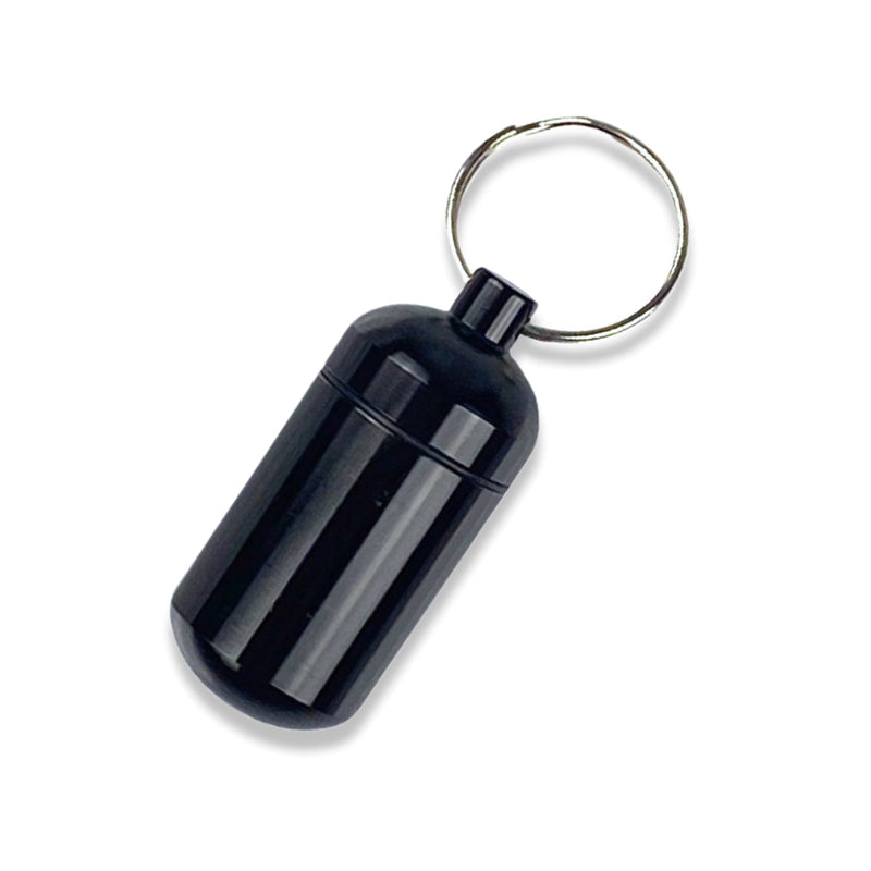 Pillenbox Schlüsselanhänger mit Schraubverschluss mit viel Stauraum in vielen Farben zur Wahl