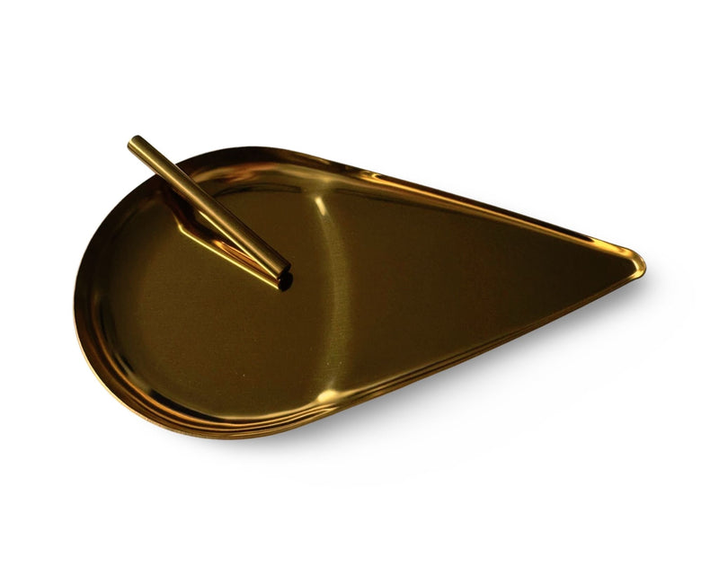 SET Gold drops/tears 1x metal board incl. 1 drawing tube drawing pad Classy Edel
