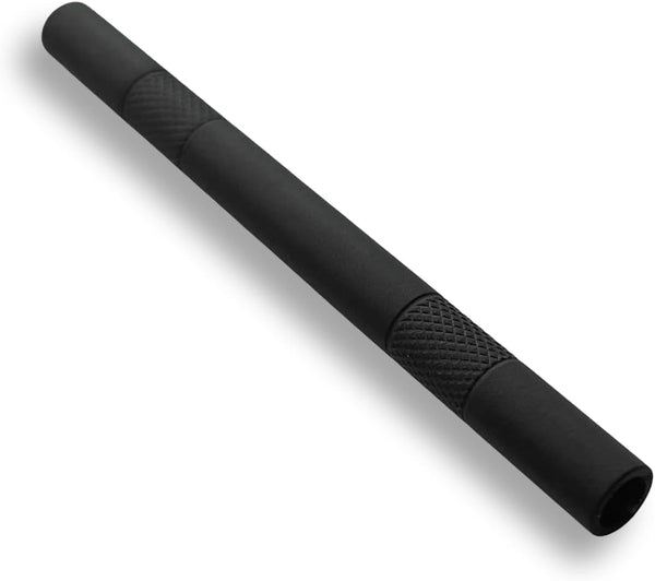 Tube noir mat en aluminium - pour votre tabac à priser - tube de tirage - tabac à priser - distributeur - longueur 80 mm - stable, léger, élégant