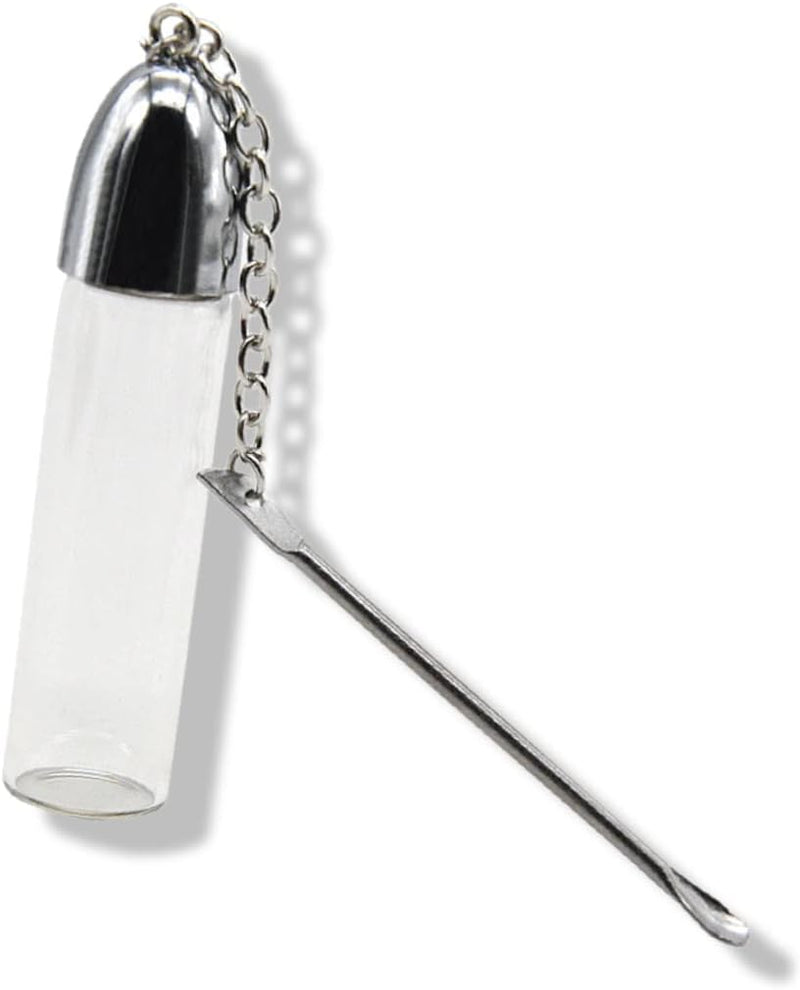 SET Black Carbon Sniff Snuff Sniffer Schnupf Spender Dispenser (Röhrchen, Spender mit Löffel) in Soft Case Carbon Schwarz