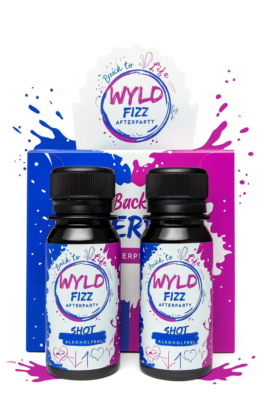 4er SET - WYLD FIZZ ENERGY – Back to Life Shot Party Recovery2