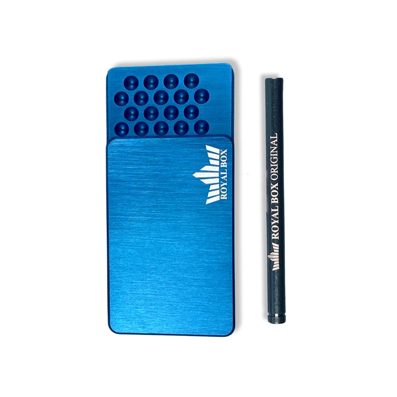 Royal Box Blue Honeycomb including integrated tube for snuff for on the go SPECIAL EDITION