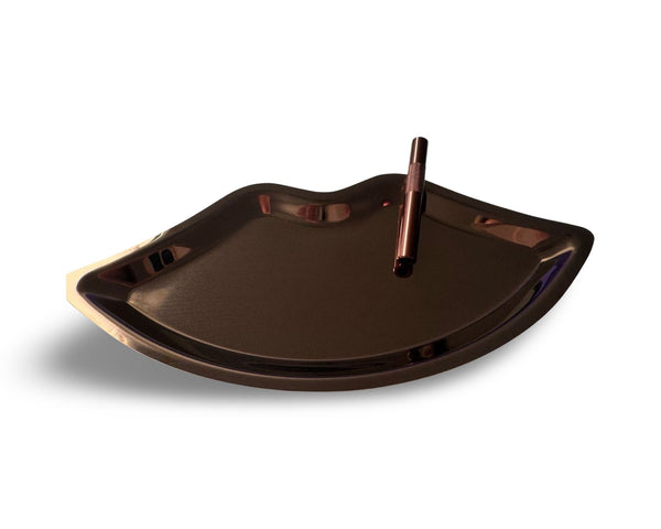 SET Bronze/Brown Lips 1x planche métallique avec 1 tube à dessin, bloc à dessin Classy Edel