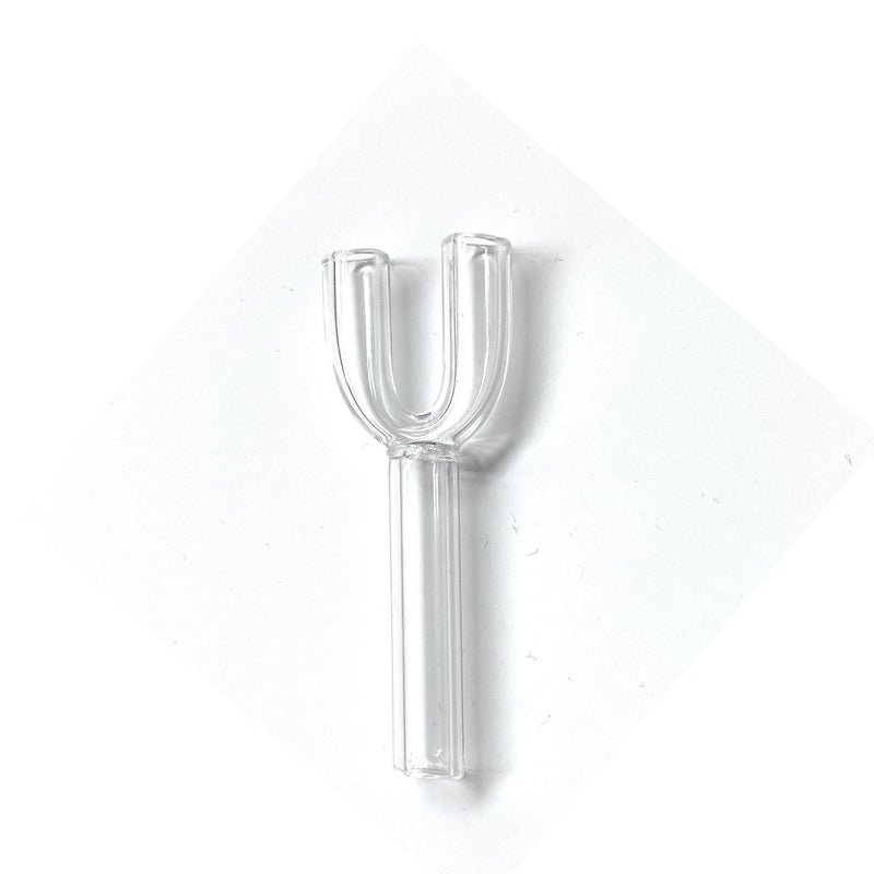 Doppel - Röhrchen aus Glas Klar– für deinen Schnupftabak- Zieh - Röhrchen - Snuff - Snorter Dispenser – Clear ca. 65mm