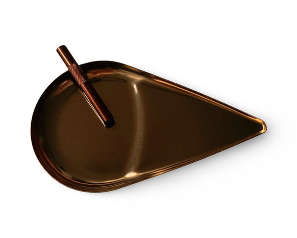SET bronze/brown drops/tears 1x metal board incl. 1 drawing tube drawing pad Classy Edel