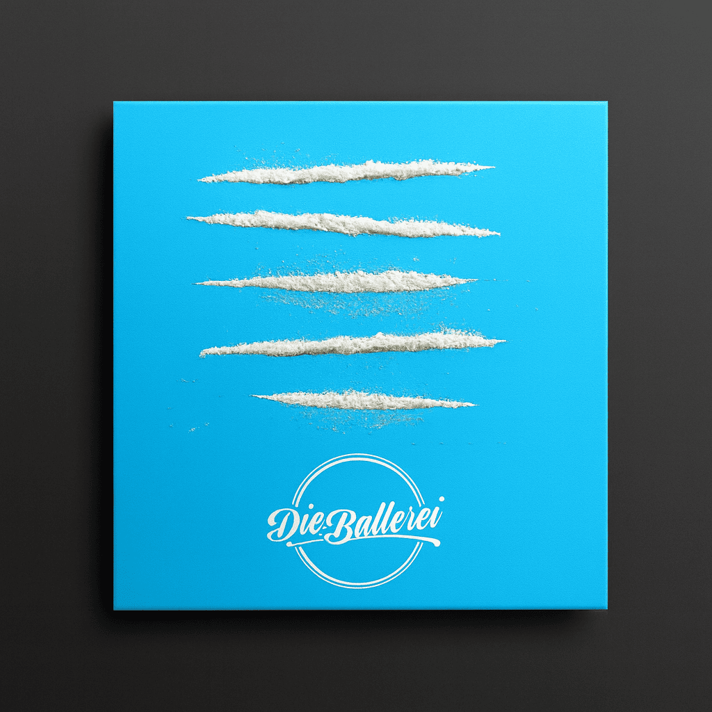 Acrylglas Platte mit „Lines“ Motiv – Hellblau (12 x 12 cm, 3 mm Stärke)