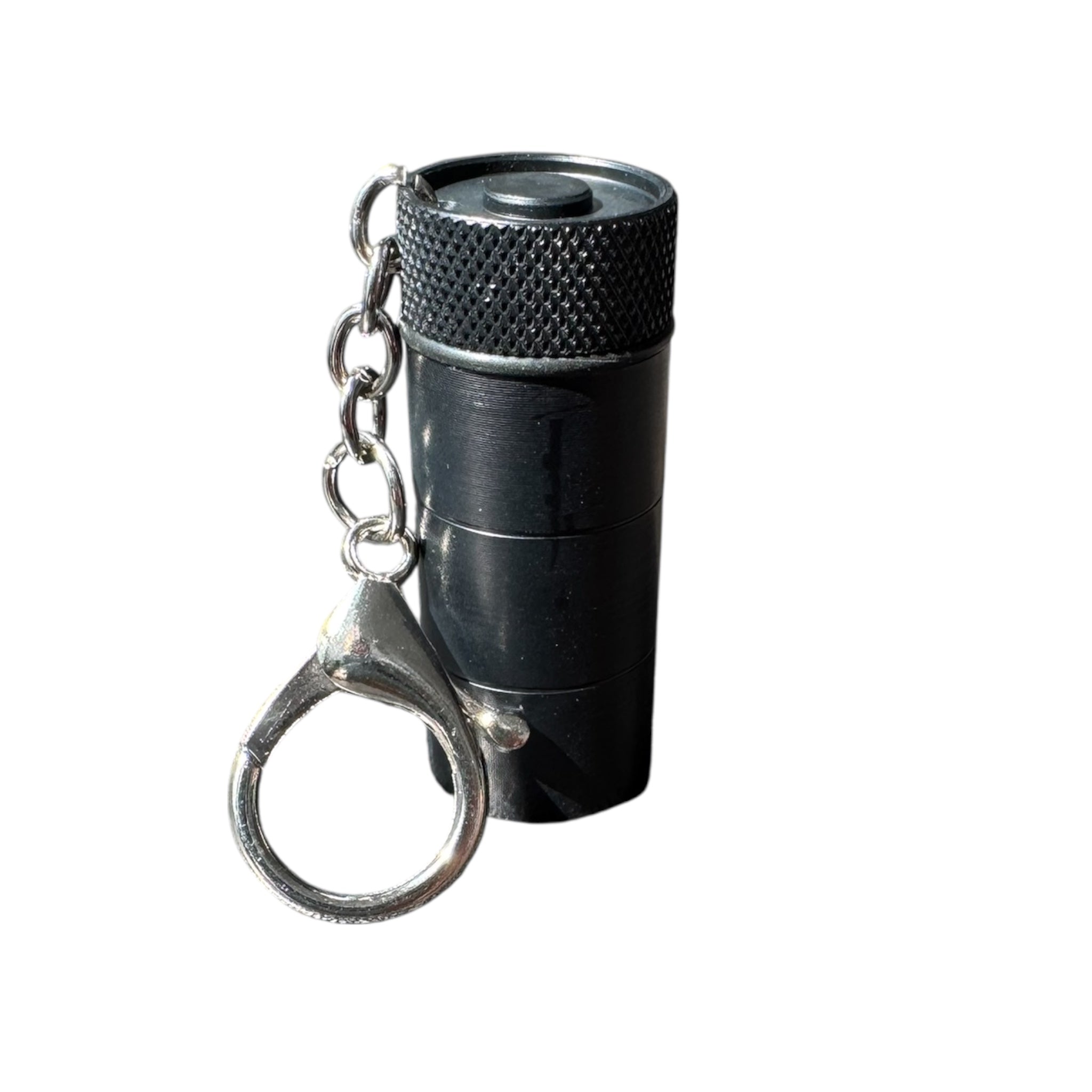 Aluminium Teleskop-Löffel im Schlüsselanhänger-Format - Schwarz