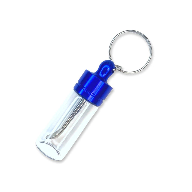 Baller bottle - dispenser - with telescopic spoon and key ring in blue