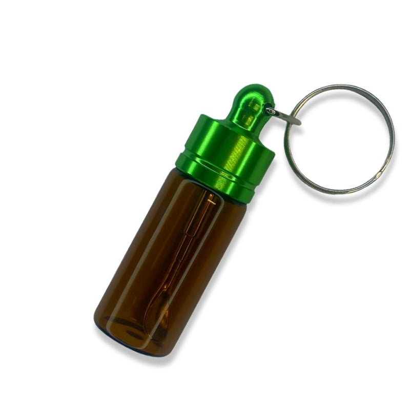 Flacon Baller - distributeur - avec cuillère télescopique et porte-clés vert