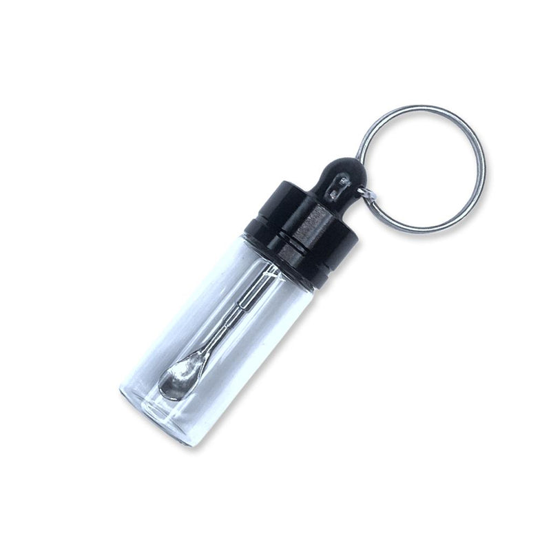 Baller bottle - dispenser - with telescopic spoon and black key ring
