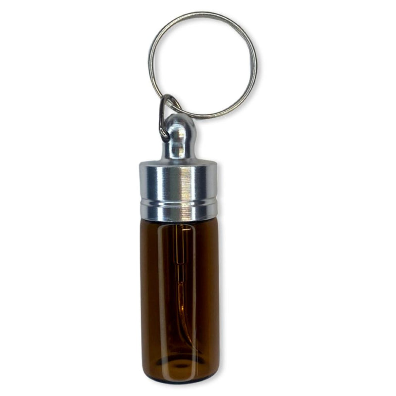 1 x Baller bottle - dispenser - with telescopic spoon and silver key ring