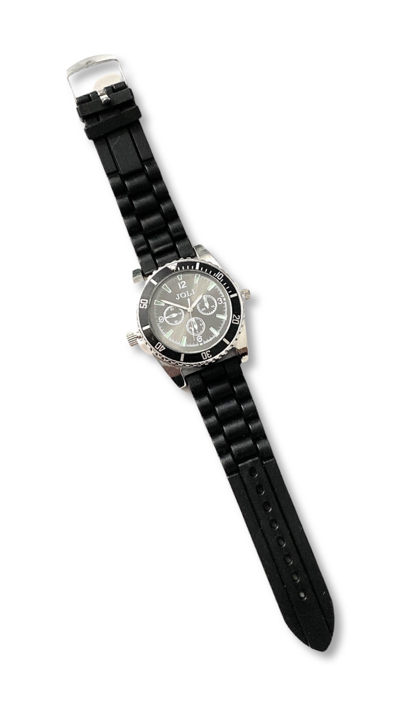 Broyeur au look montre-bracelet (40 mm) - entièrement fonctionnel en aluminium/silicone moulin à fumer désherbeur montre à herbes cachette montre