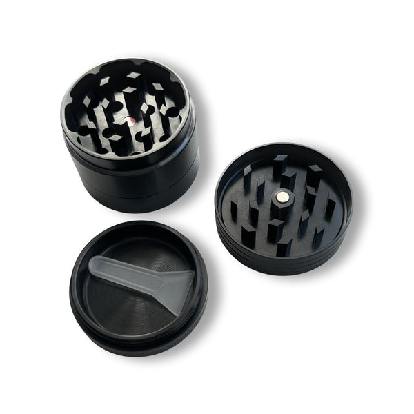 Grinder 4 Layers Aluminum with Magnet Smoking Grinder (60mmx40mm) Black