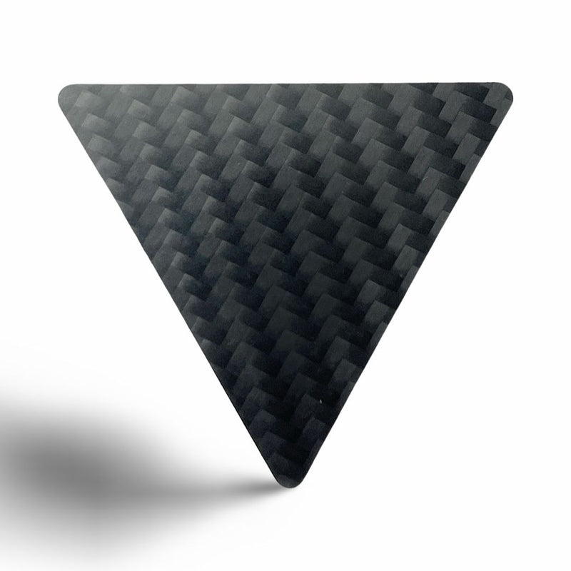 Hack Karte aus echter Carbonfaser im Dreieck-Format-Zieh und Hack Karte schwarz stabil und elegant aus Carbon