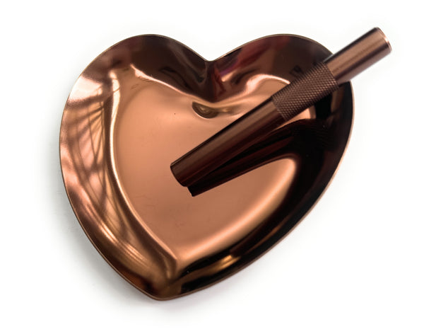 Bloc à dessin/bloc de construction en métal cœur noble & tube en bronze/marron
