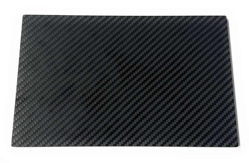 Exklusive eckige Carbonfaser Unterlage (22 x 14cm) aus strapazierfähigem und langlebigen Carbon, sehr stabil und elegant inkl. Carbon Karte