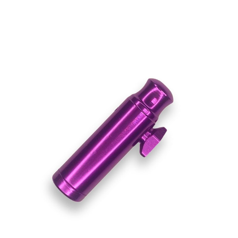 SET purple tubes, 2x dispensers with spoon, doser, funnel sniff snuff sniffer snuff dispenser dispenser in soft case black - purple
