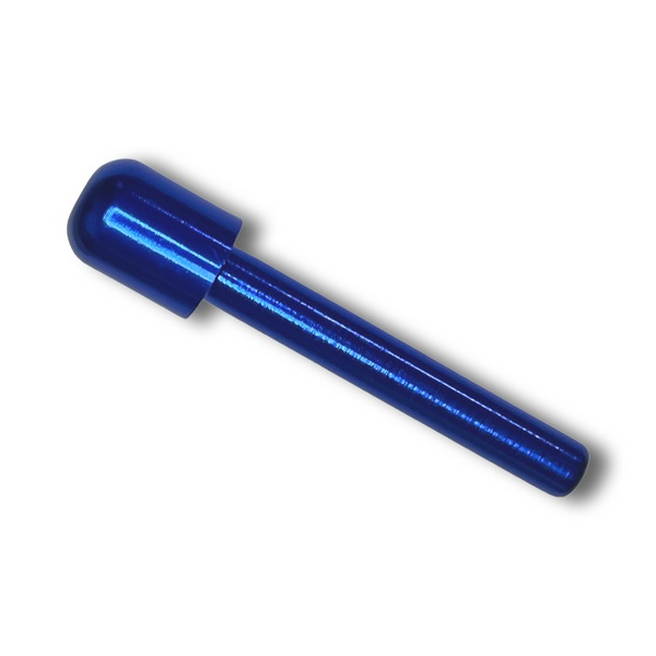 Röhrchen aus Alu für deinen Schnupftabak- Zieh - Röhrchen - Snuff - Snorter Dispenser – Länge 70mm  (Blau)