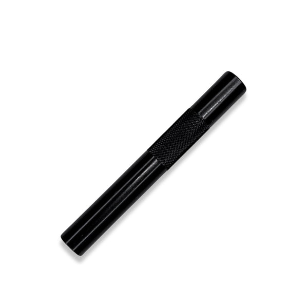 Tube made of aluminum - for your snuff - pull tube - snuff - length 70mm (black)