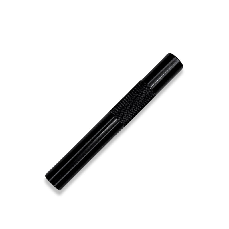 1 x tube made of aluminum - for your snuff - draw tube - snuff - length 70mm (black)