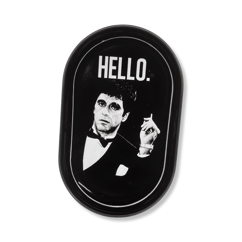 SET HELLO Scarface 1x metal (sheet metal) board including drawing tube and lines card/chopping card