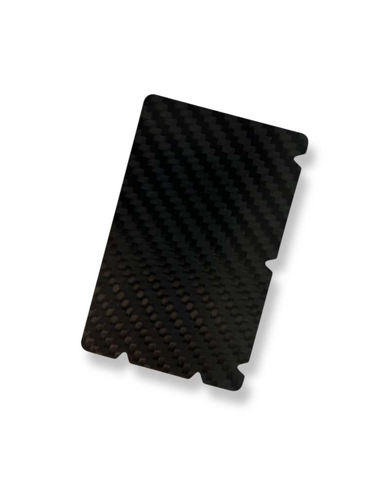 Hack card made of real carbon fiber with 5 notches in EC card/ID card format - hack card pull and hack black, stable and elegant made of carbon