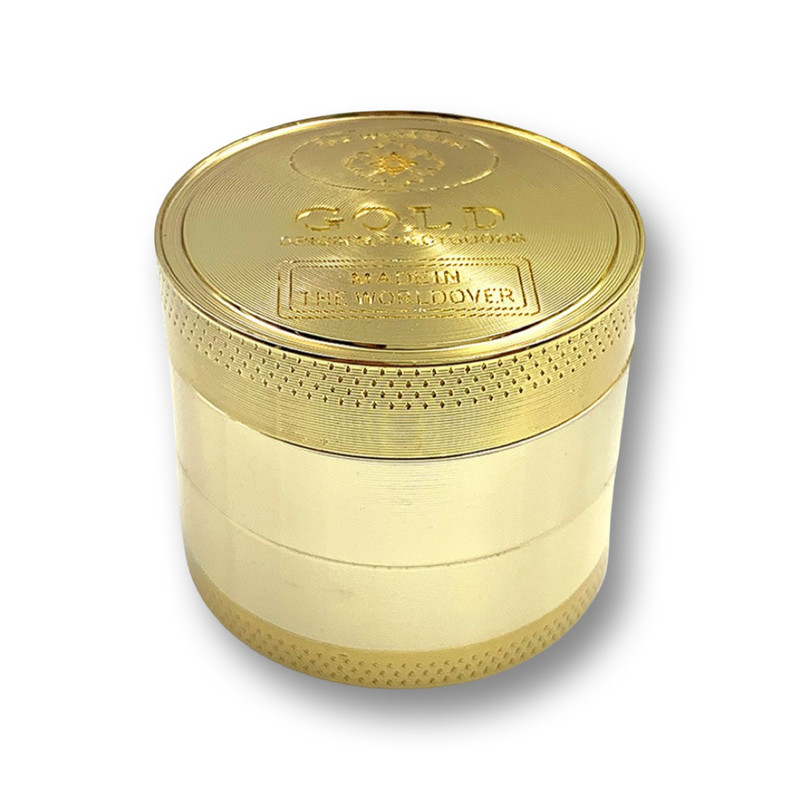 Grinder 4 Schichten Aluminium mit Magnet Smoking Mühle (40mm x 35mm) Gold