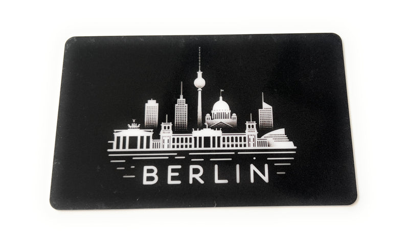 Karte City Edition "Berlin" im EC-Karten/Personalausweis Format für Schnupftabak - Hack Karte