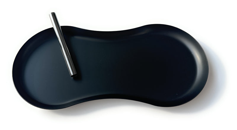 SET Black Oval 1x metal board incl. 1 drawing tube drawing pad Classy Edel