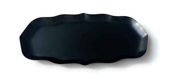 Metal board in ornamental style in black - drawing base/construction base