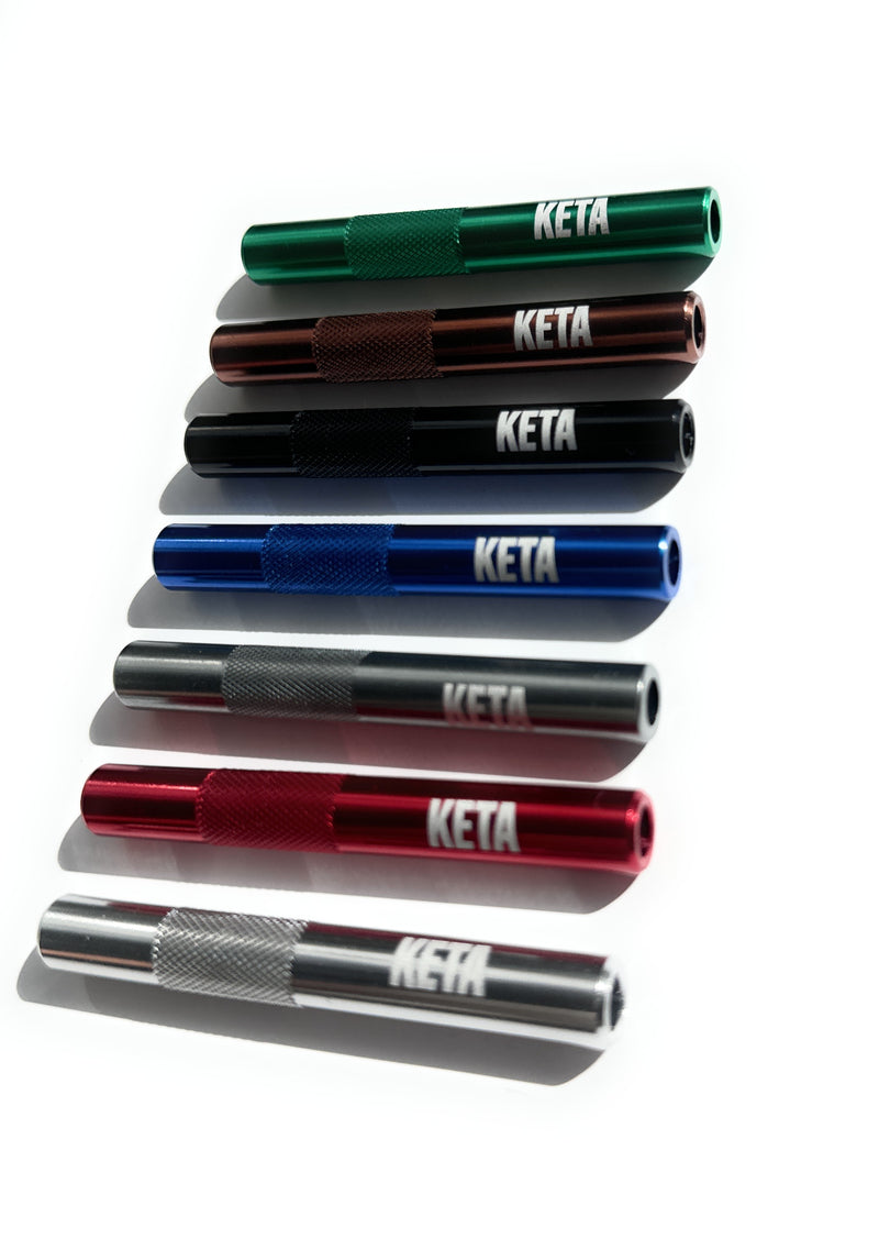 Tube with "KETA" engraving made of aluminum - for your snuff - drawing tube length 70mm 7 colors to choose from