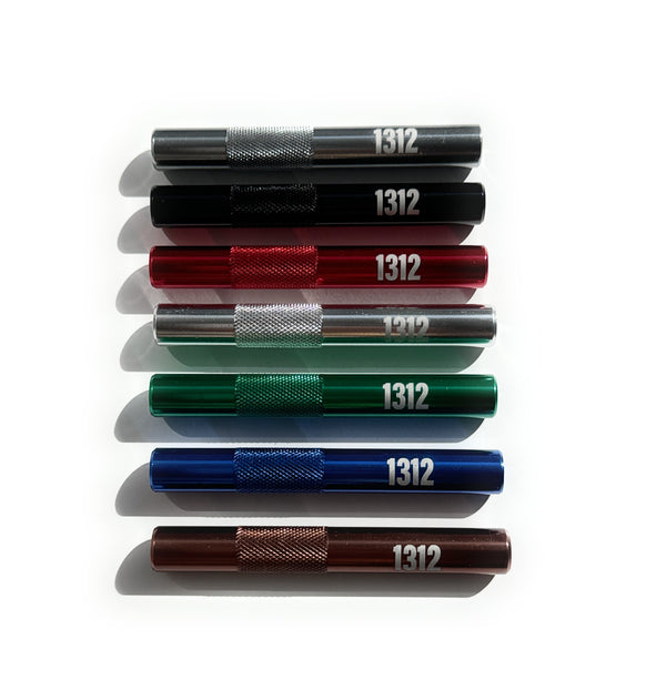 Tube avec gravure "1312" en aluminium - pour votre tabac à priser - tube à dessin longueur 70mm 7 couleurs au choix