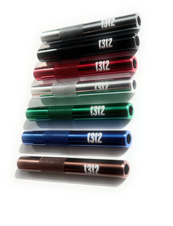 Tube avec gravure "1312" en aluminium - pour votre tabac à priser - tube à dessin longueur 70mm 7 couleurs au choix