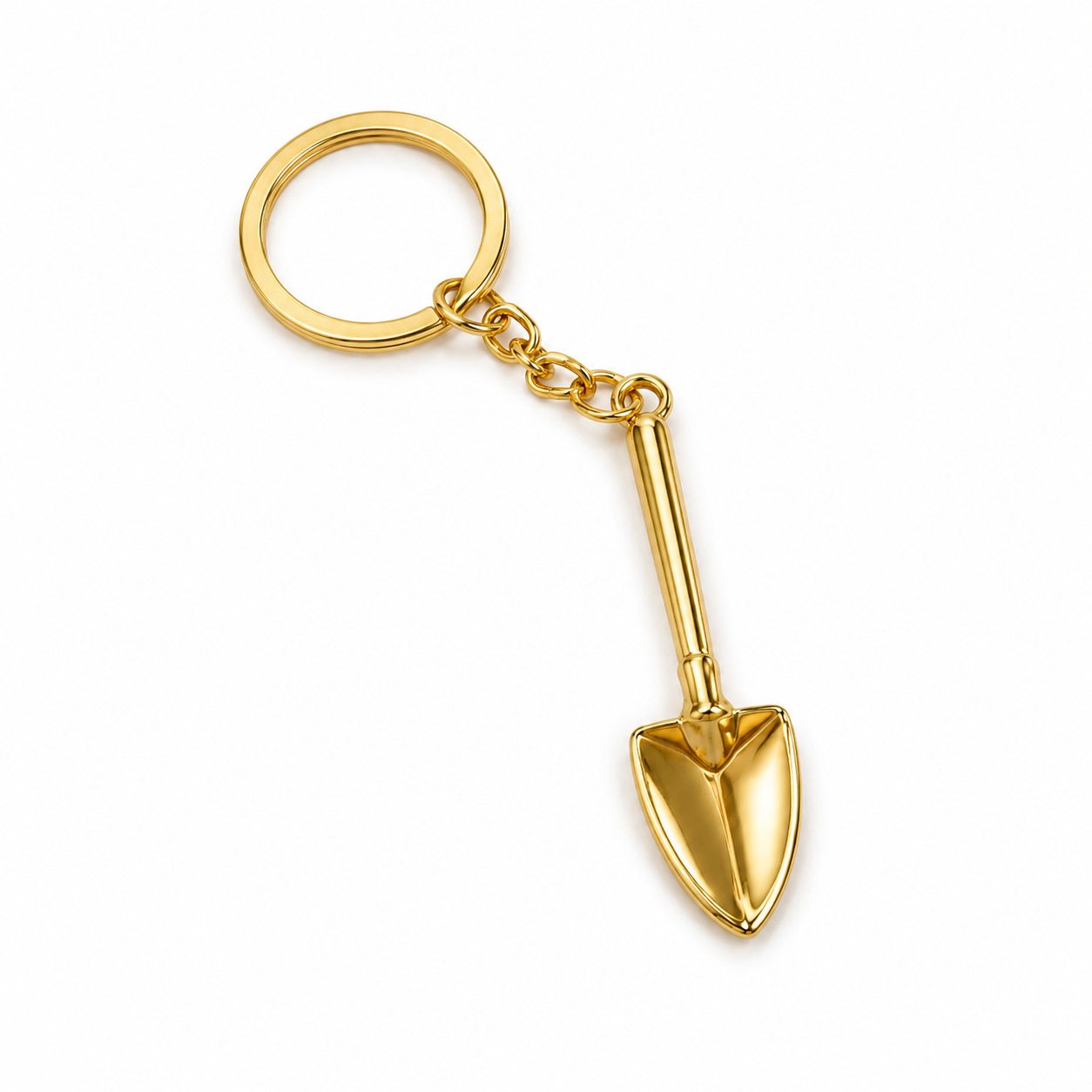 Löffel Anhänger in Spaten-/Schaufel-Form – Schlüsselanhänger ✨ Gold Style