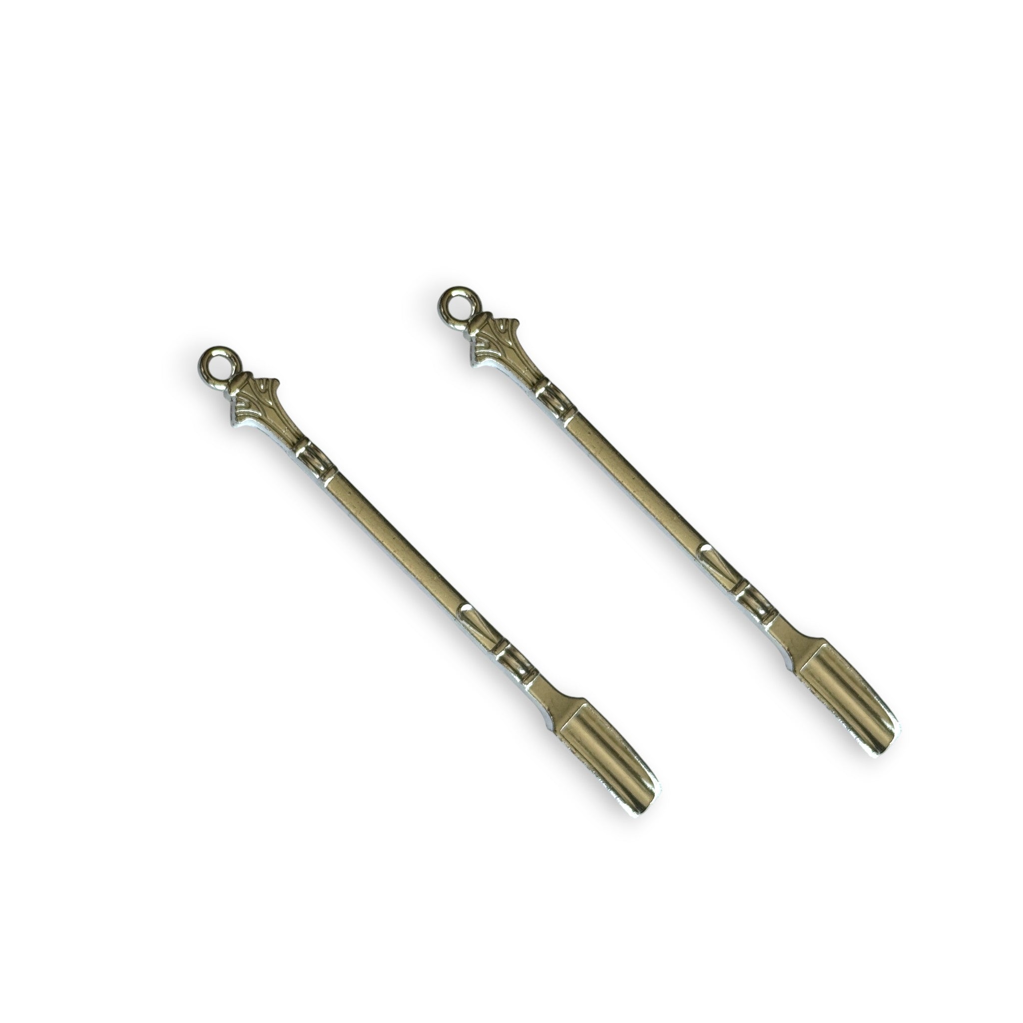 Mini-Löffel 2er-Set (85mm) für zb. Kette mit Ösenloch in Silber