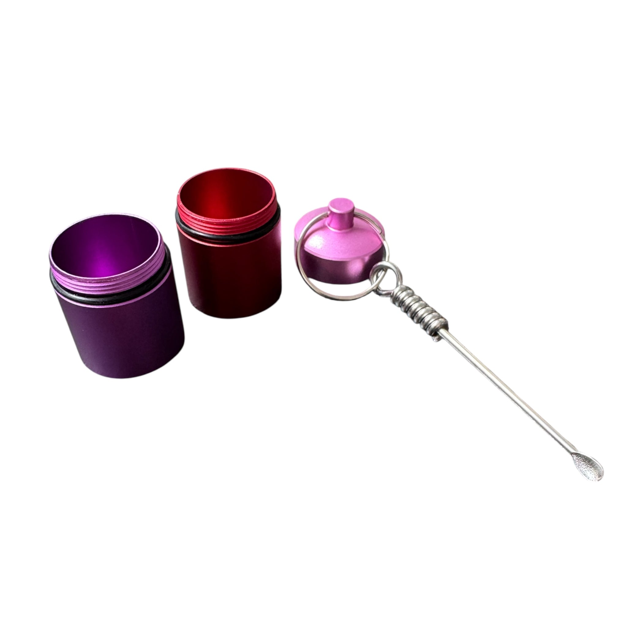 Mini-Stash-Behälter mit Löffel – Zweifach unterteilt & ready to go