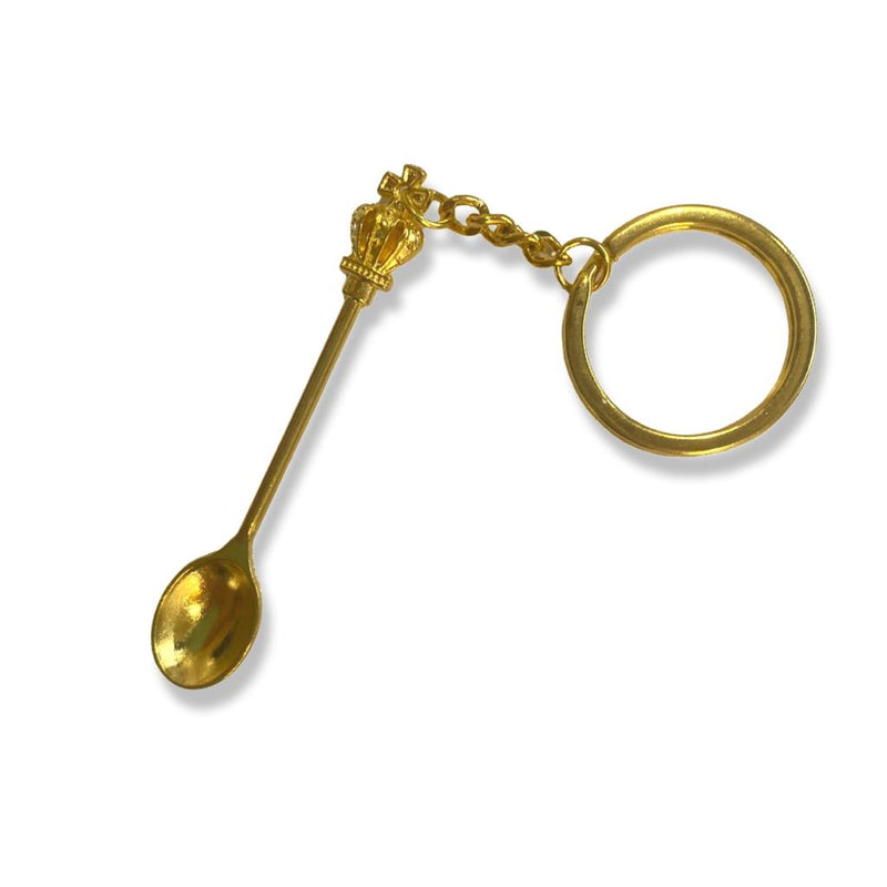 Mini Spoon Pendant Charm Keychain Dispenser Sniffer Snorter Snuff Snorter Powder Spoon Gold