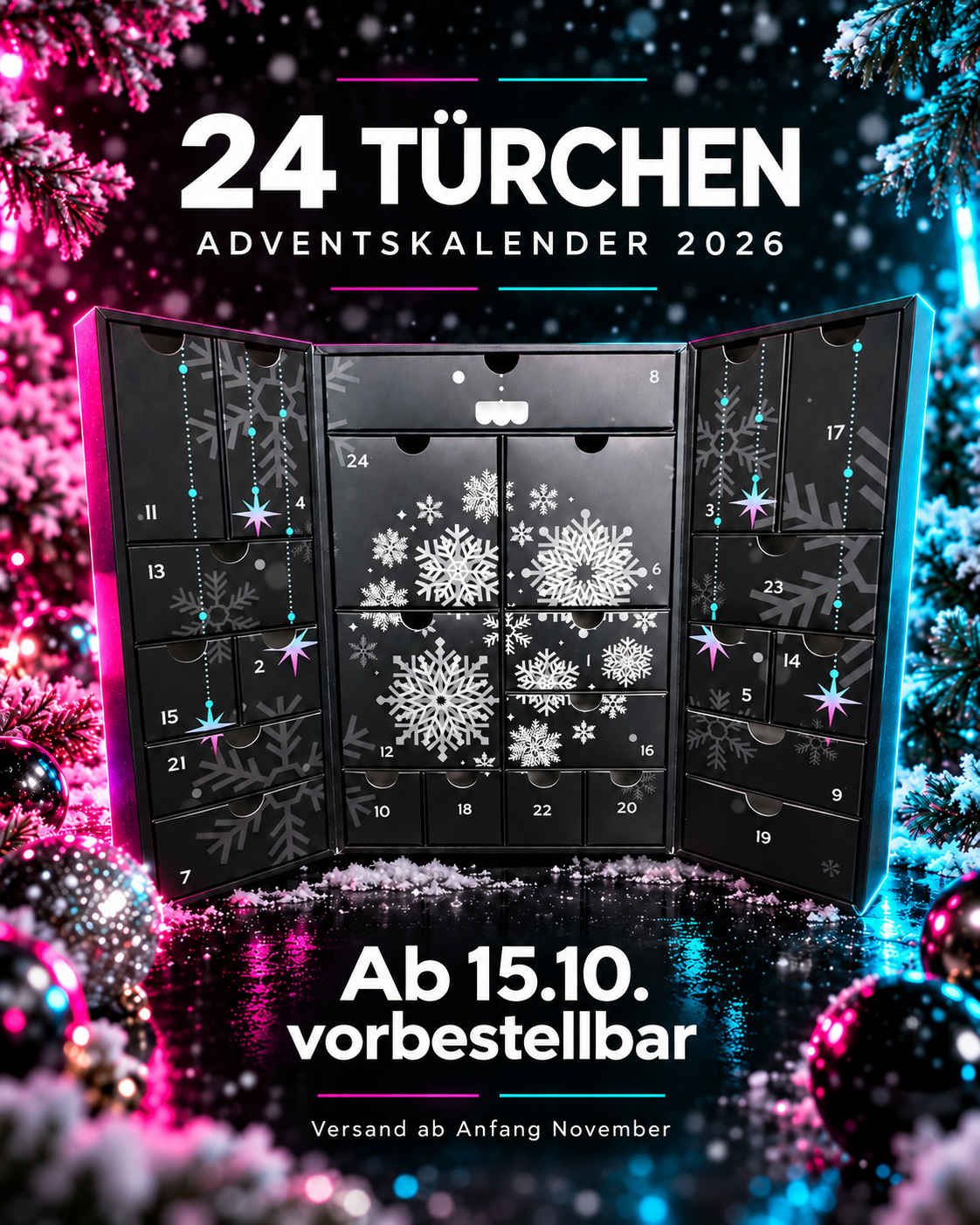 Limitierte Auflage: Die Ballerei Adventskalender 2026 - Überraschungen im Wert von rund 290,00€ Christmas Calendar