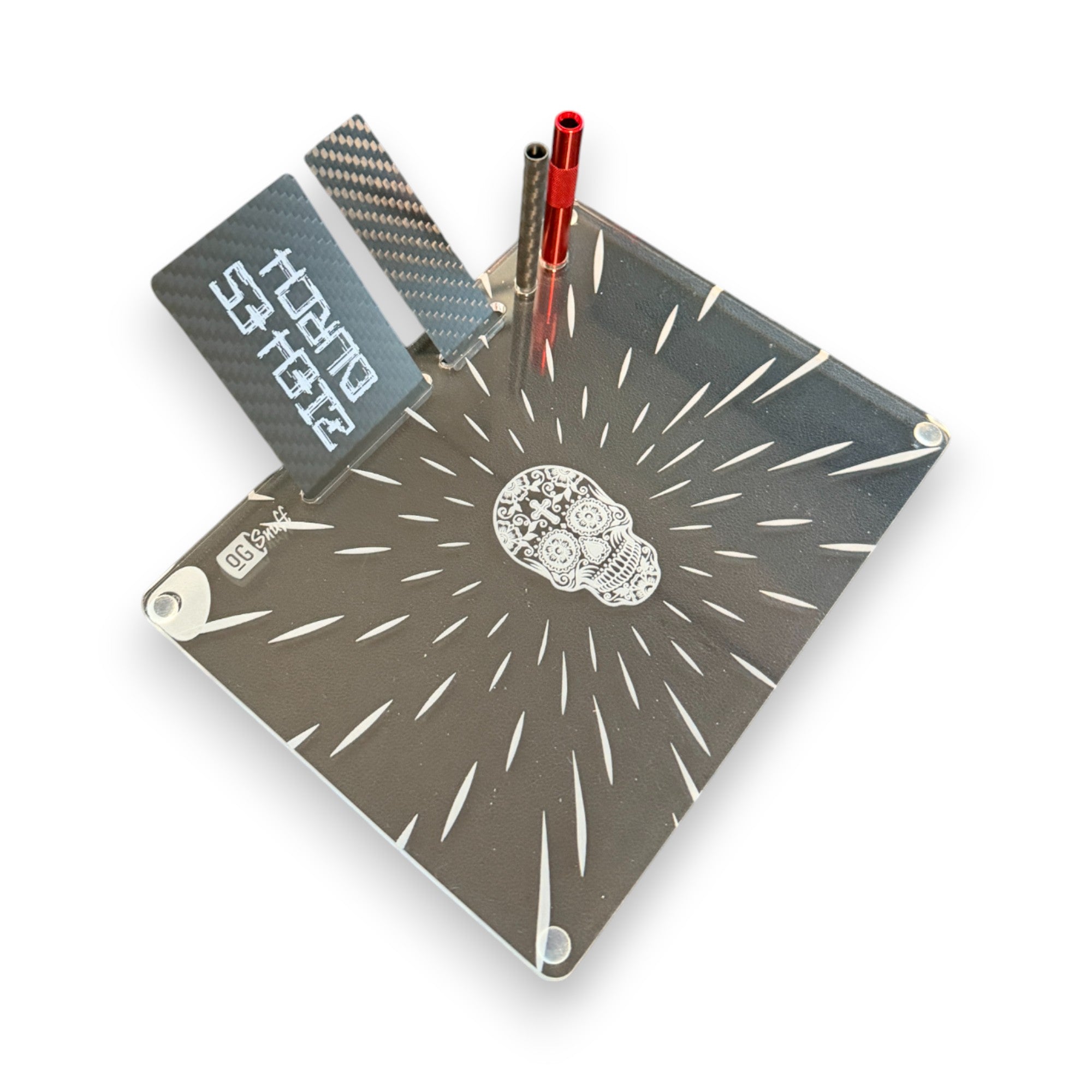 💀 OG SNUFF XXL SET Snuff Board „Skull Head“ – Präzision trifft Style – Leuchtendes Skull-Design 💀