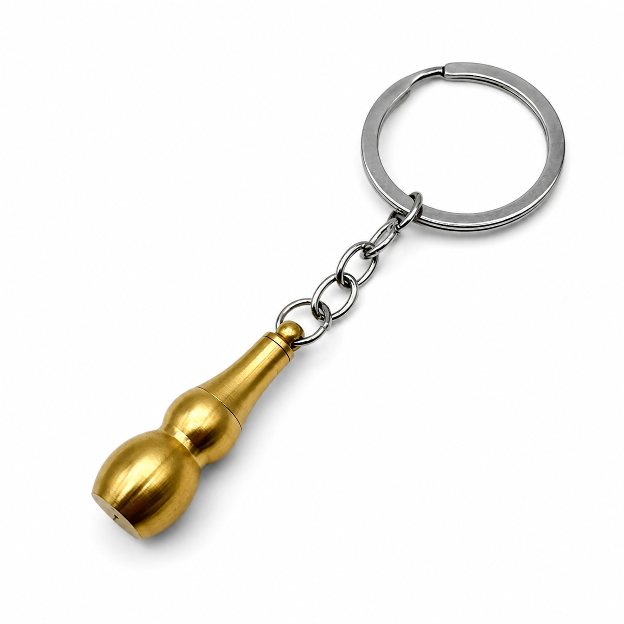 Schlüsselanhänger Gold mit integriertem Mini-Löffel – kompakt, edel, immer dabei