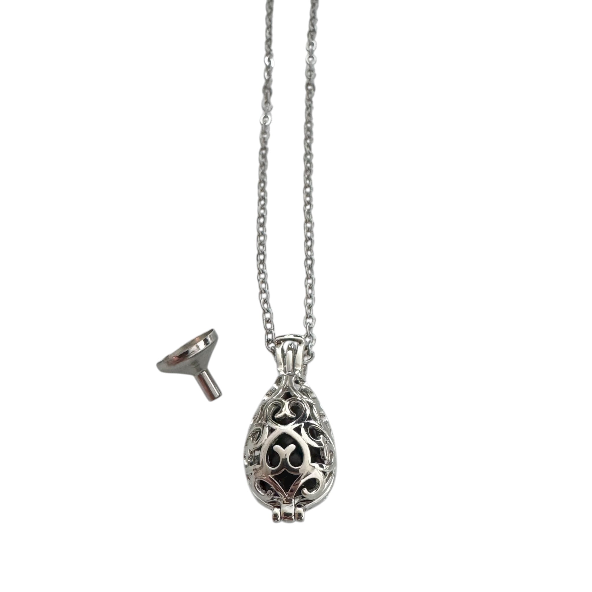 Secret Drop Kette – Silber/Schwarz (mit „Ballern!” Innenfach)