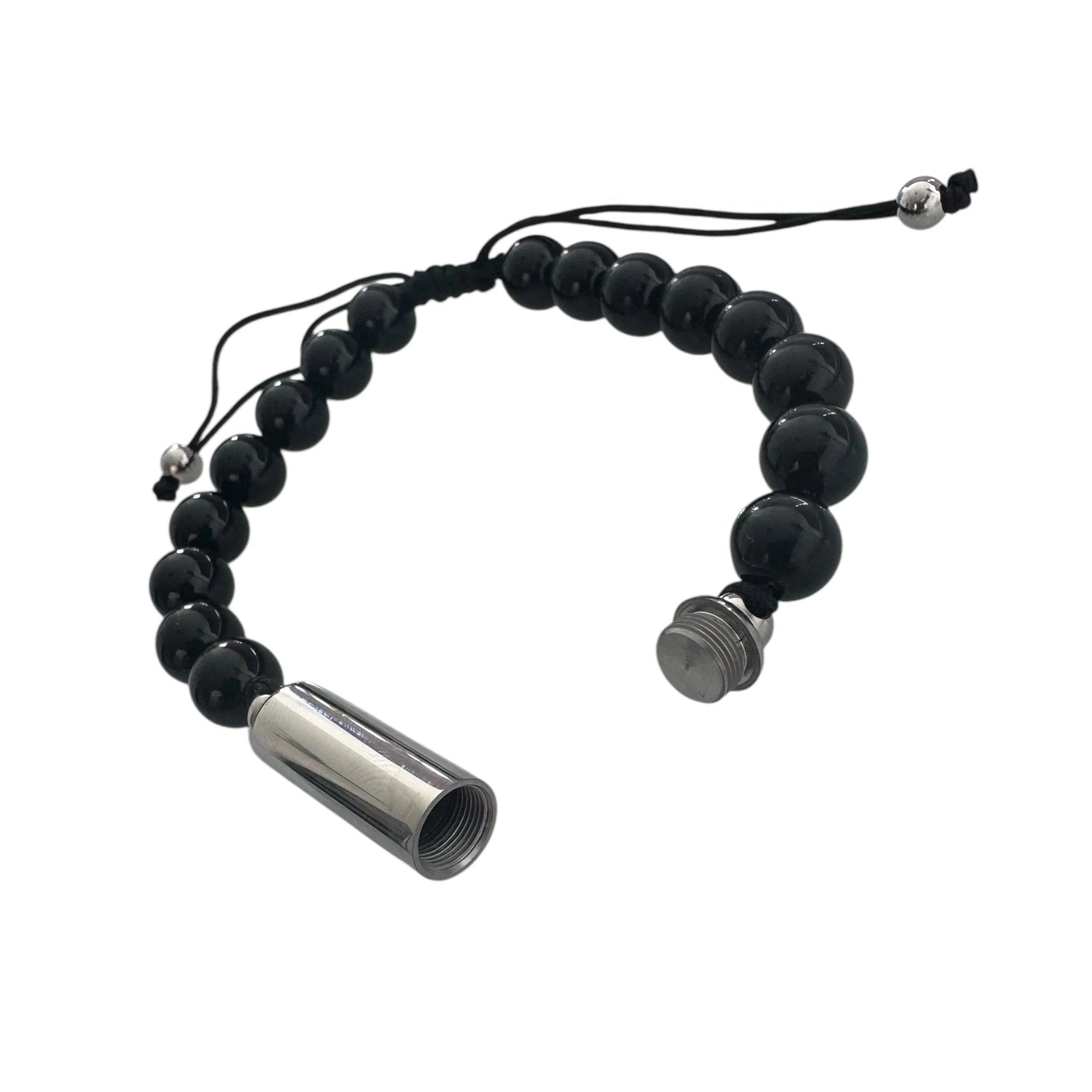 Stylisches Onyx-Armband mit Füllbarer Kapsel (Silber) – Deine perfekte Mischung aus Stil und Funktion - Anhänger from DieBallerei