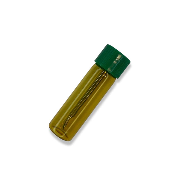 Baller bottle with telescopic spoon| Snuff set | Glass dispenser | Portioner | Donor | Sniff Snuff green