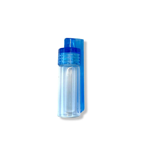 Large dispenser (43mm) with fold-out spoon with blue screw lid including funnel