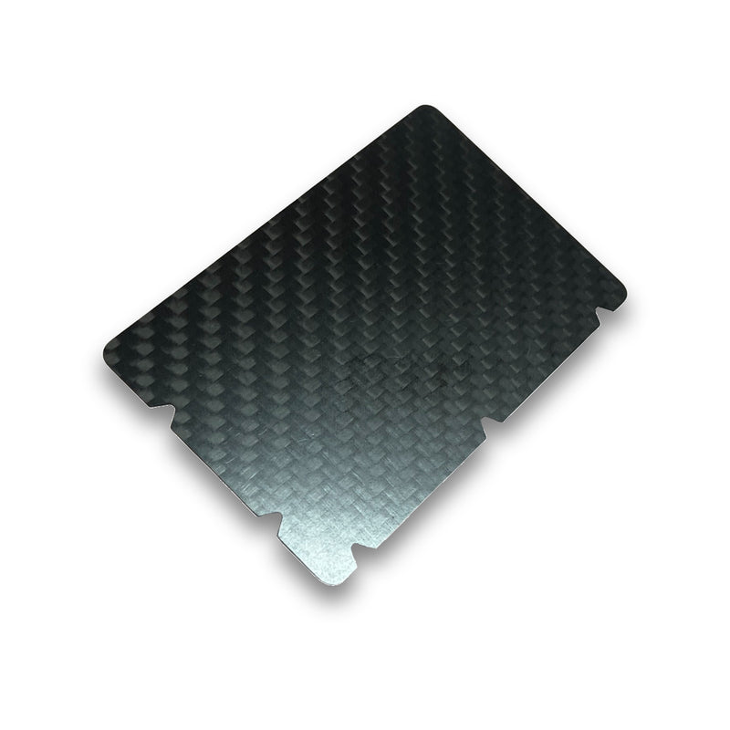 Carte de hack en fibre de carbone véritable avec 5 encoches au format carte EC/carte d'identité - hack card pull and hack black, stable et élégant en carbone