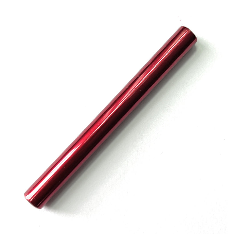 Pull-out tube made of aluminum in red, 70mm long, stable, light, elegant, noble