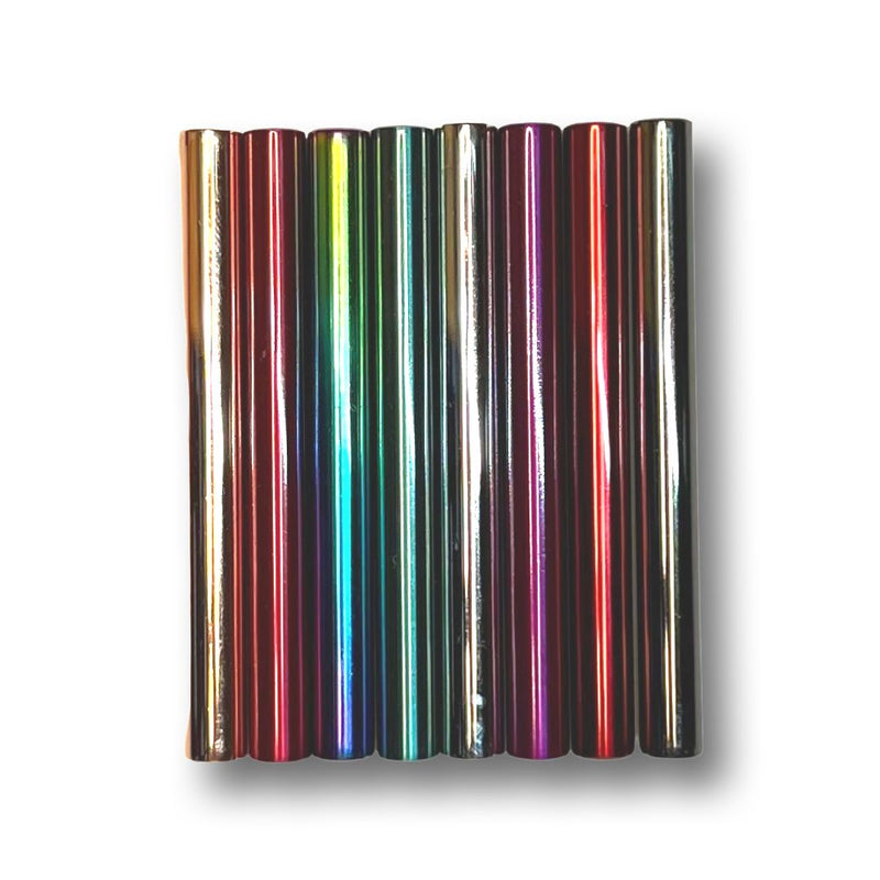 Zieh-Röhrchen aus Alu in Regenbogen 70mm lang -  stabil, leicht, elegant, edel