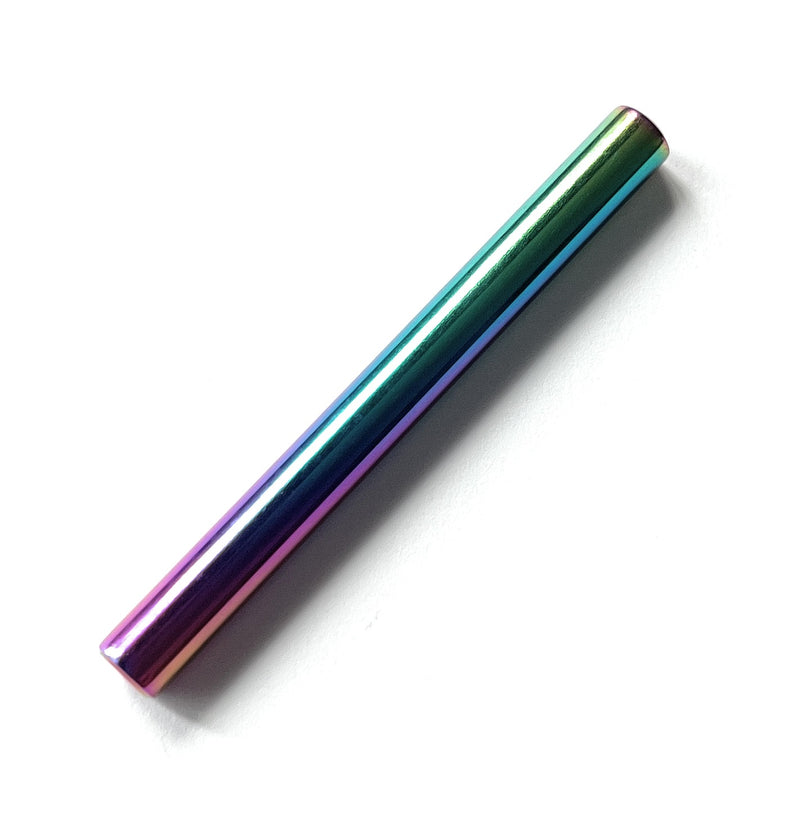 Pull tube made of aluminum in rainbow 70mm long - stable, light, elegant, noble